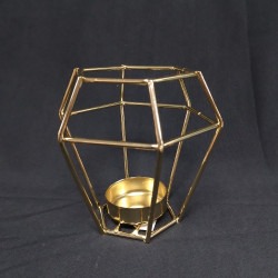 Gold Geometric Candle Holder