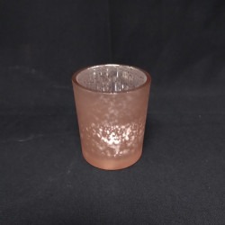 Rose Frosted Candle Holder