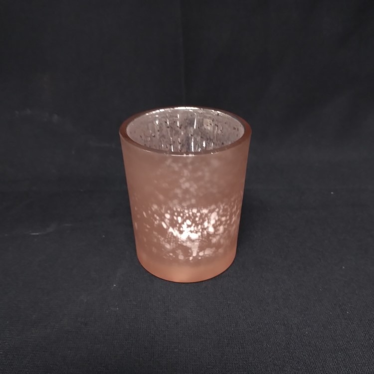 Rose Frosted Candle Holder