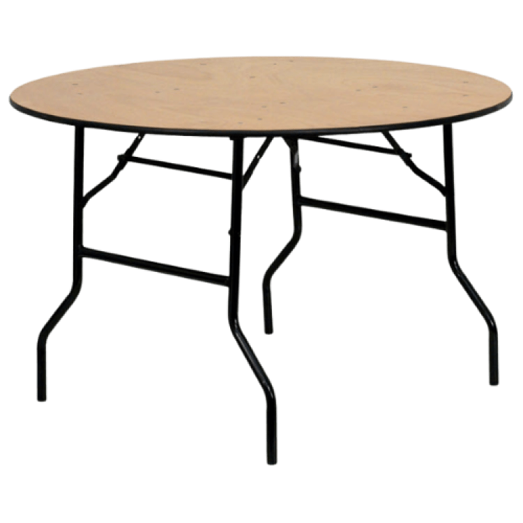 48 in Round Table - Wooden