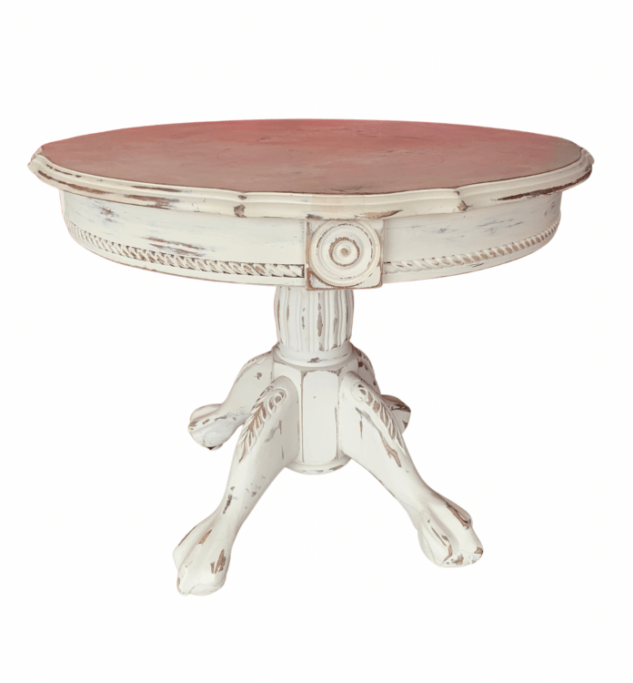 Antique Ivory End Table