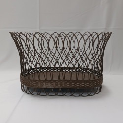 Rustic Brown Wired Basket