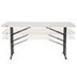2 ft x 4 ft Long Table Adjustable Height FOLD IN HALF