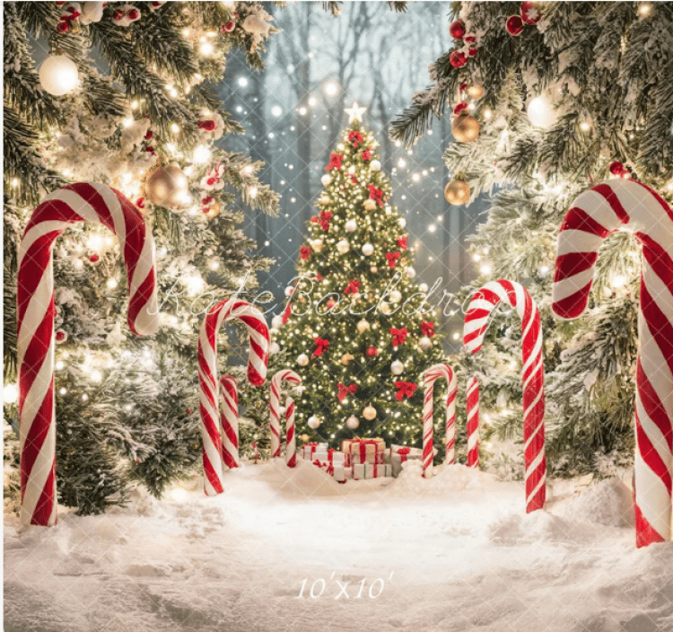 Peppermint Sticks Backdrop