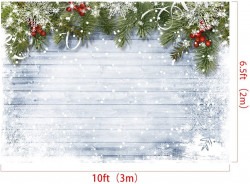 Christmas Holly with White Wood Backdrop