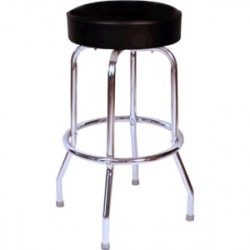 Bar Height Stool Black and Chrome