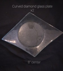 Glass Diamond Display Platter