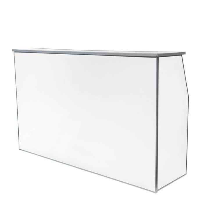 4 ft Portable Bar - White