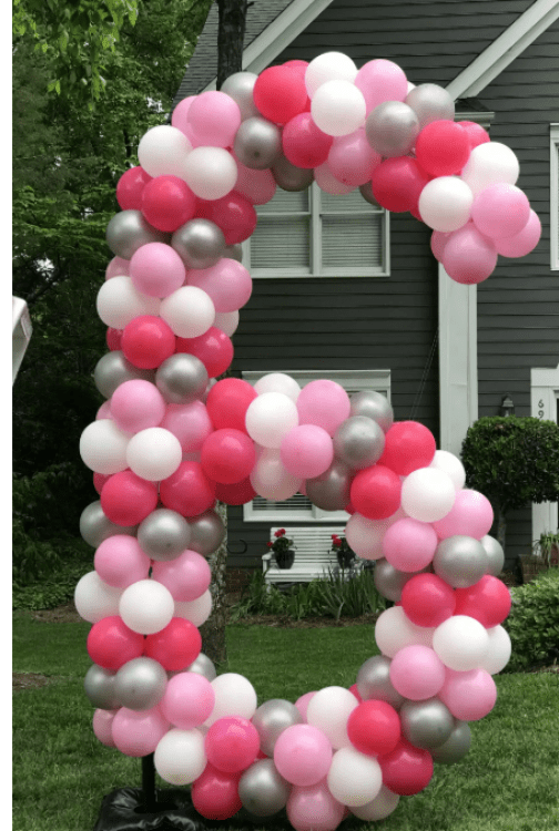 Large Framed Number/Letter Basic Balloon Sculpture