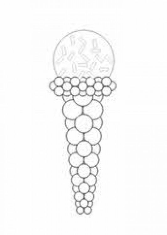 Balloon Ice Cream Cone Column