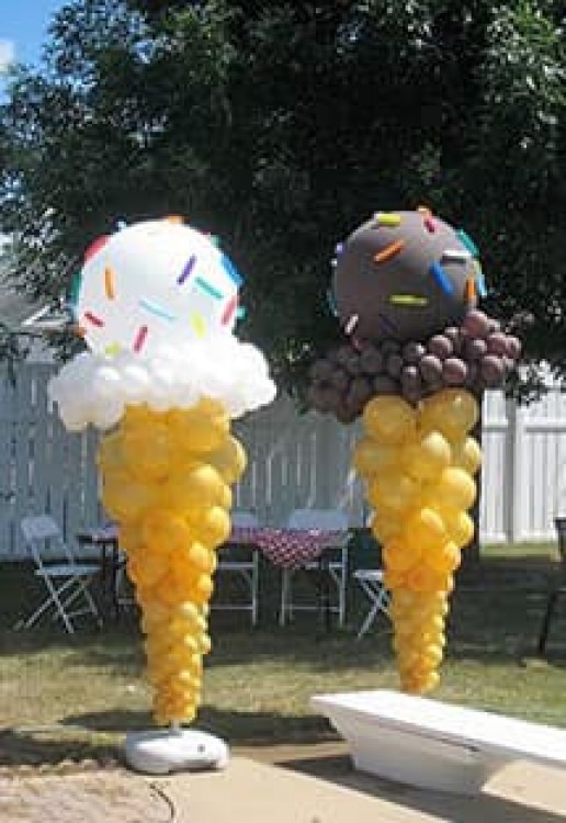 Balloon Ice Cream Cone Column