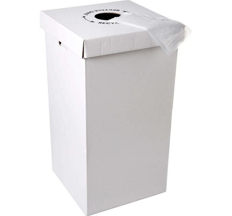 White Trash Bin - Disposable