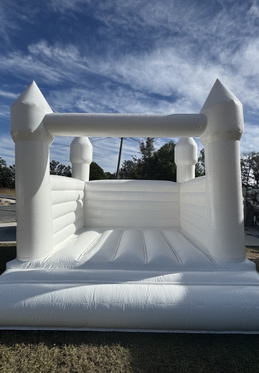 White Luxury Bounce House