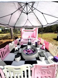Pink bounce house & soft play